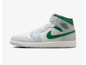 NIKE JORDAN 1 MID SUMMIT WHITE GREEN