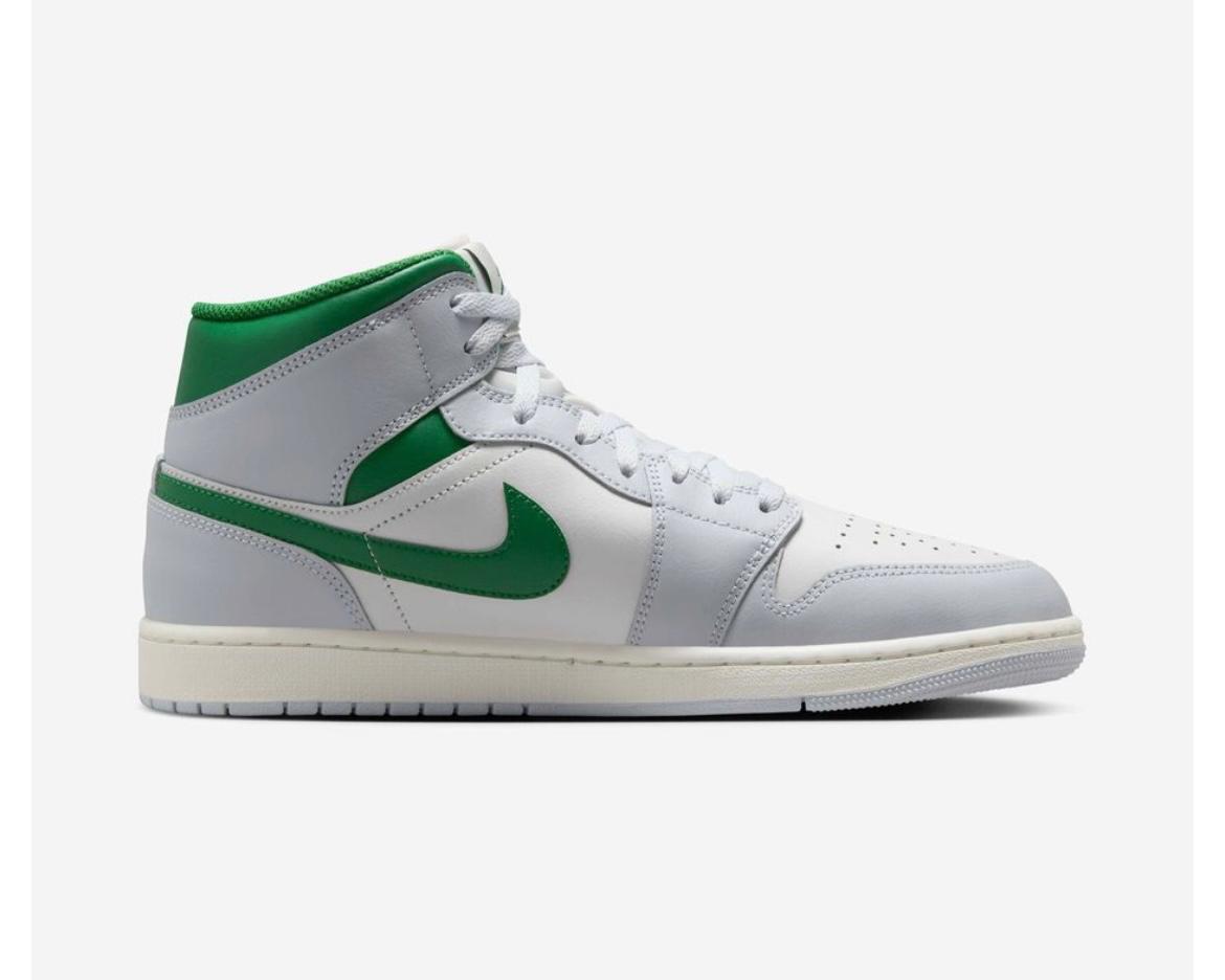NIKE JORDAN 1 MID SUMMIT WHITE GREEN - Image 4