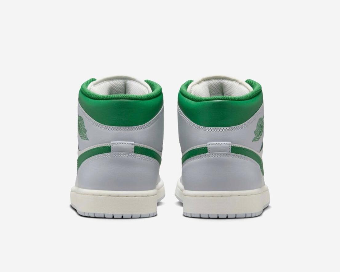 NIKE JORDAN 1 MID SUMMIT WHITE GREEN - Image 5