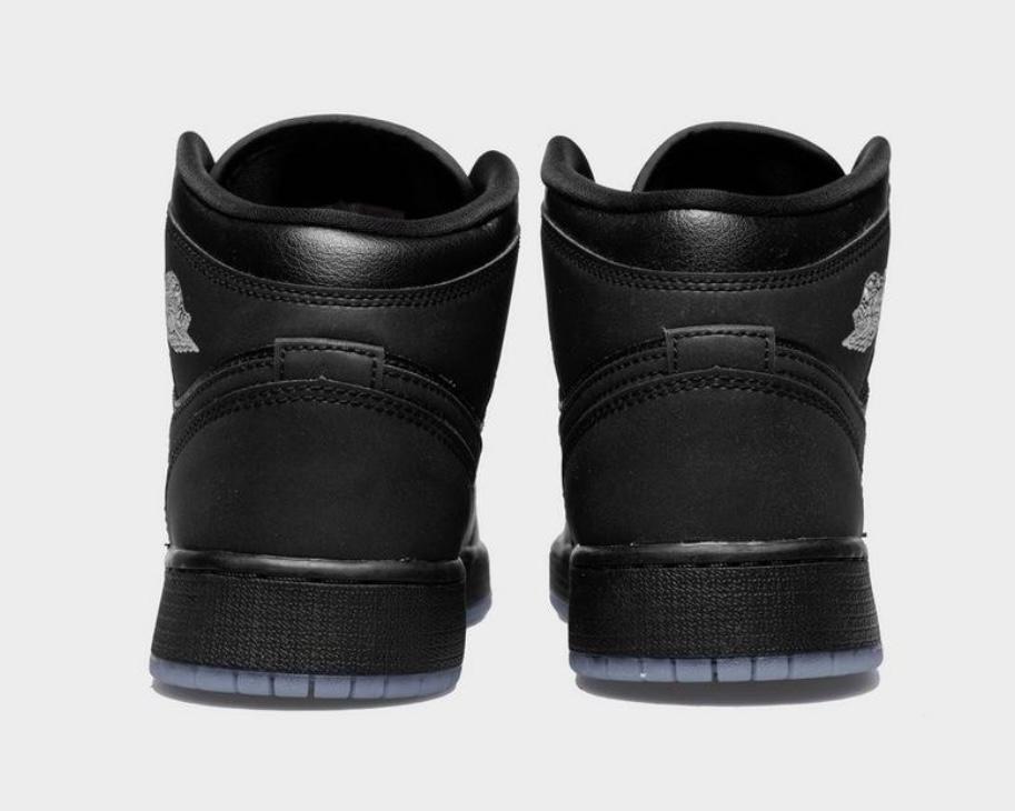 NIKE JORDAN 1 MID BLACK GREY - Image 3