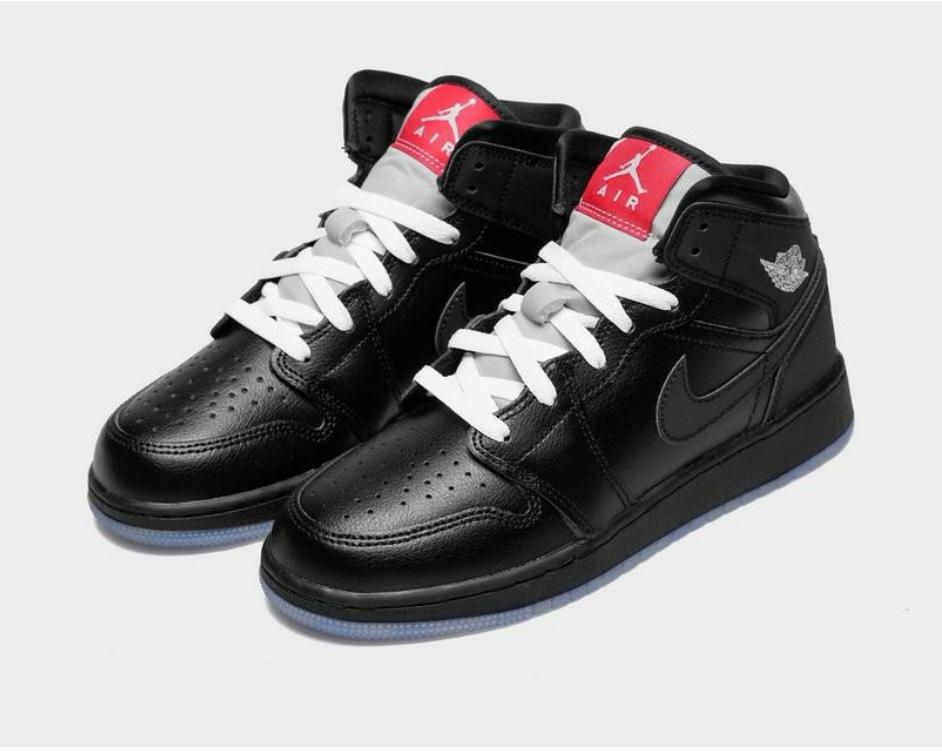 NIKE JORDAN 1 MID BLACK GREY - Image 5