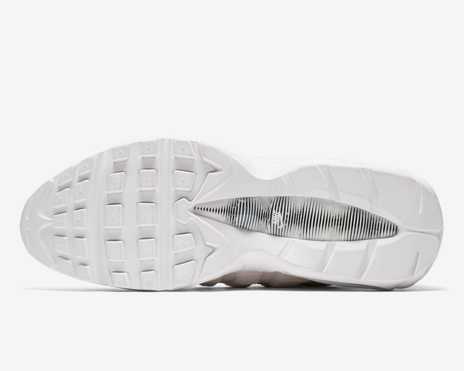 NIKE AIR MAX 95S TRIPLE WHITE - Image 3
