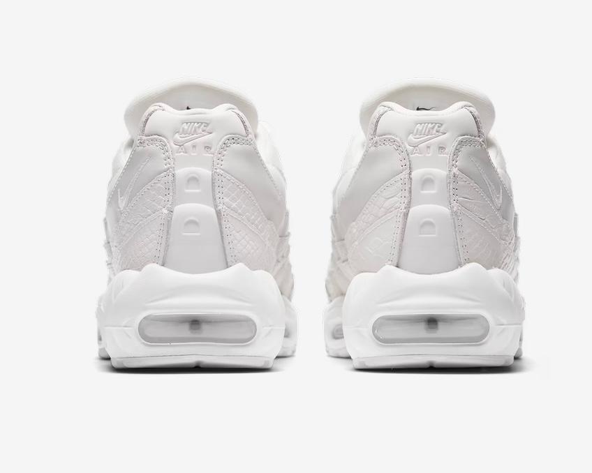 NIKE AIR MAX 95S TRIPLE WHITE - Image 5
