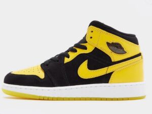 NIKE JORDAN 1 MID YELLOW BLACK